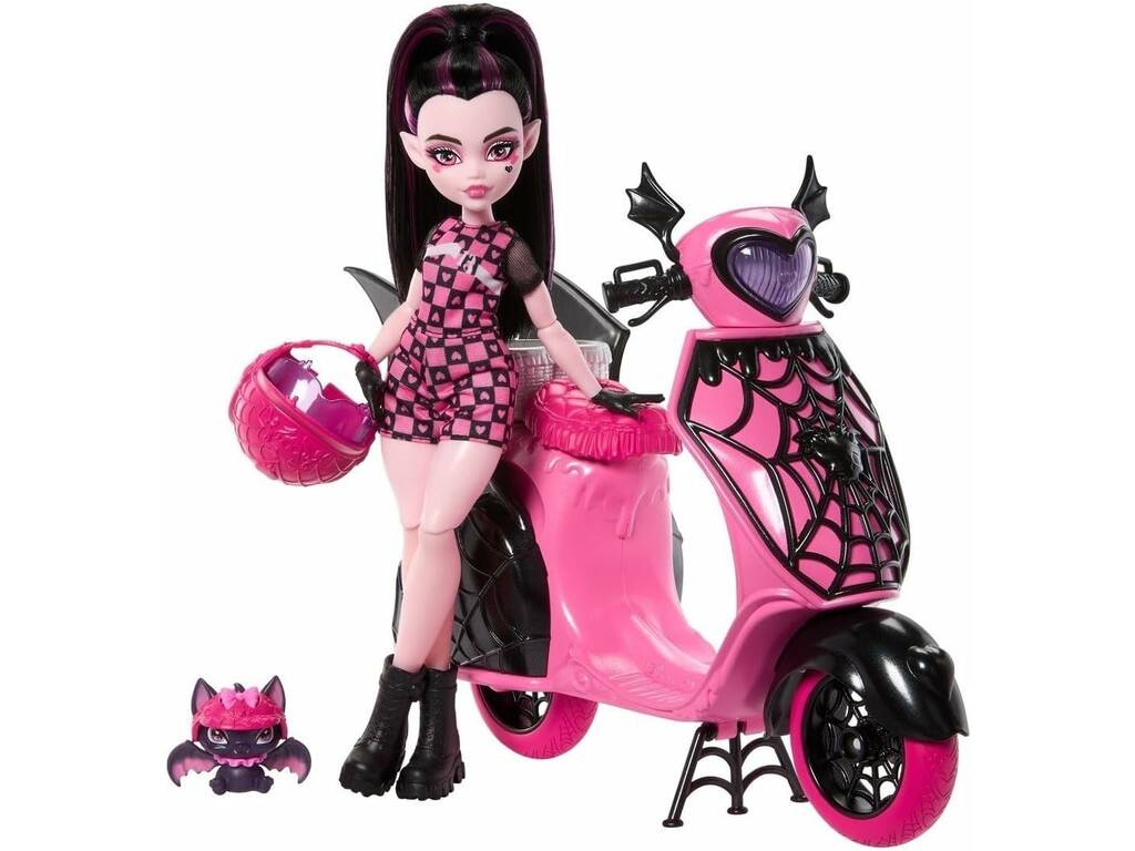 Monster High Draculaura avec scooter Vamptastic