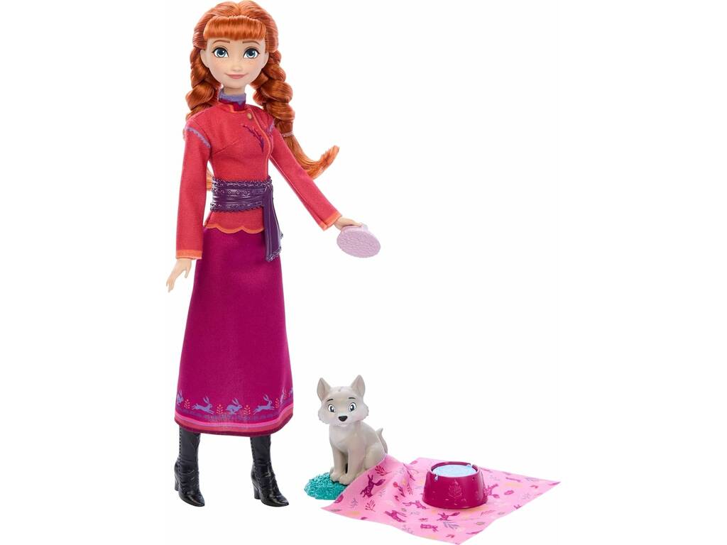 Poupée Anna Frozen avec chiot loup