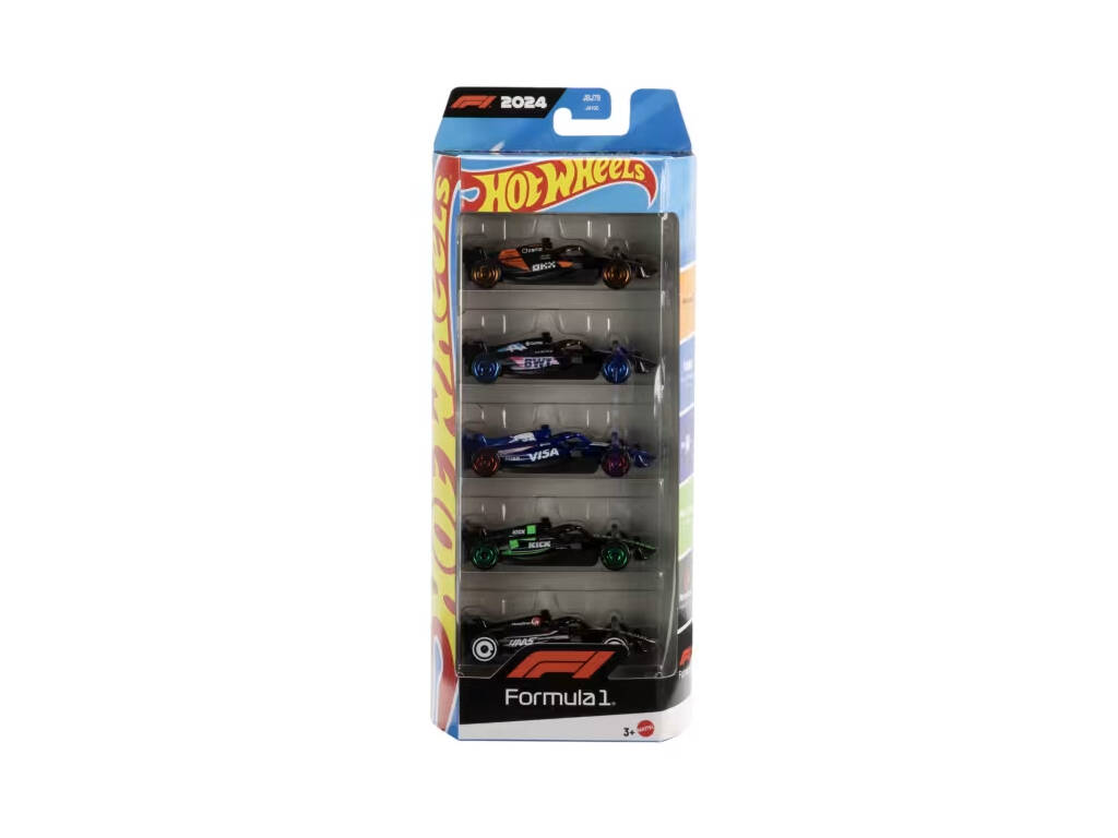 Hot Wheels Pack 5 Vehículos Formula 1 2024