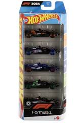 imagen Hot Wheels Pack 5 Vehículos Formula 1 2024