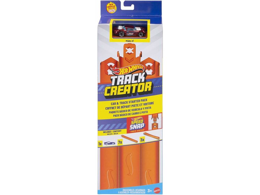 Hot Wheels Track Creator Pack de démarrage avec voiture et piste