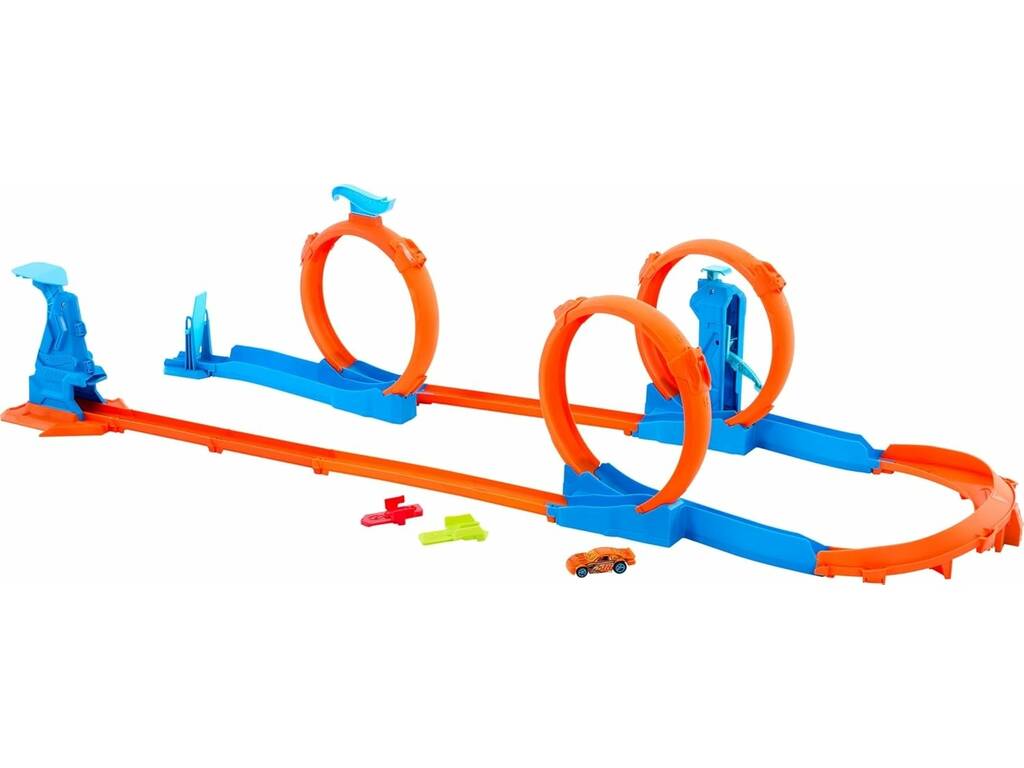 Hot Wheels Track Creator Kit Triple Loop 3 en 1 à toute vitesse