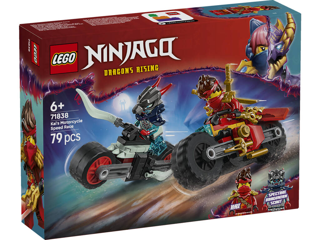 Lego Ninjago course éclair sur moto de Kai