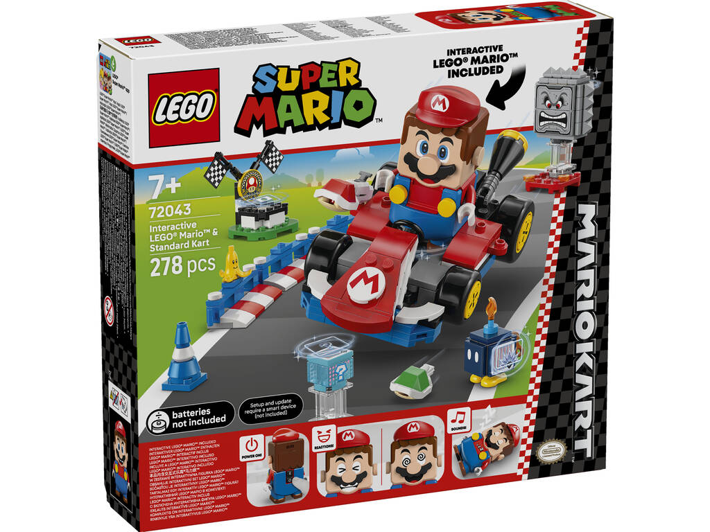 Lego Super Mario Mariokart Mario interactif et kart standard