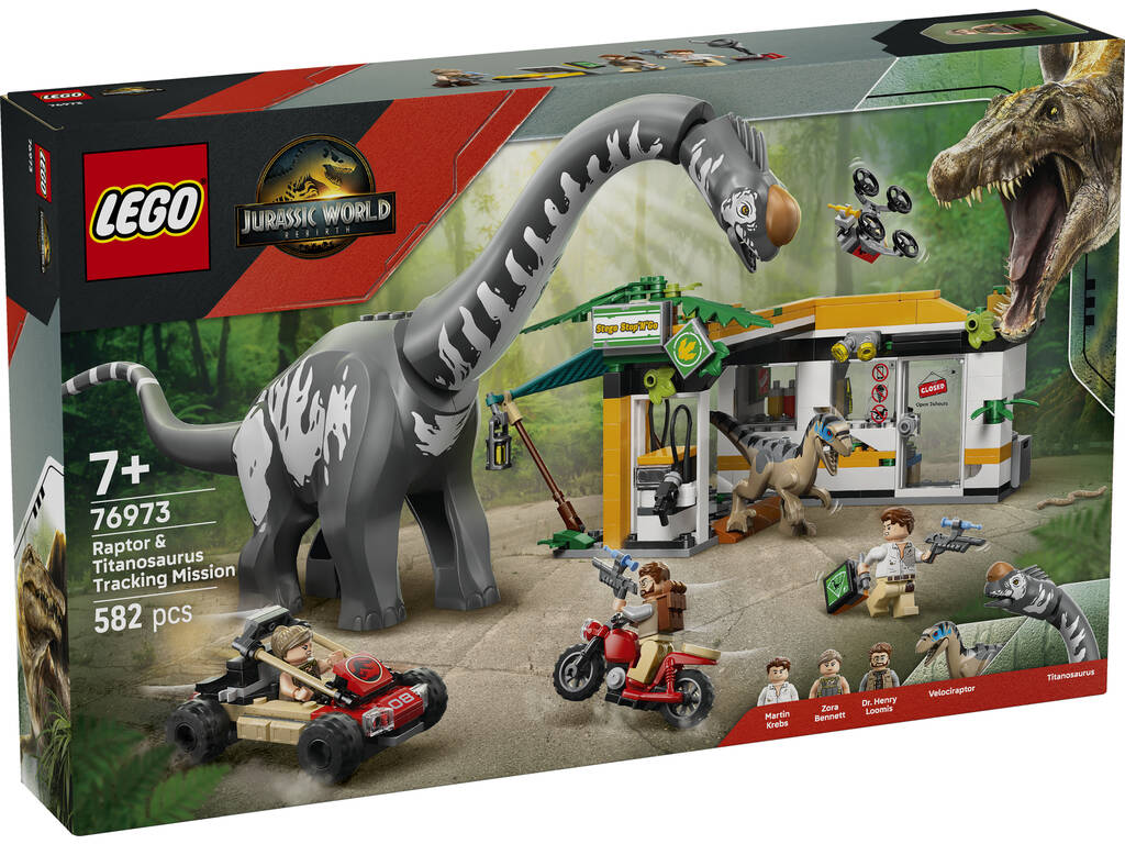 Lego Jurassic World Rebirth Mission de suivi : Raptor et Titanosaurus
