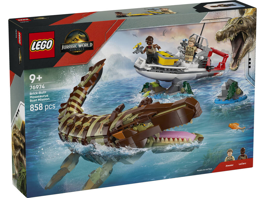 Lego Jurassic World Rebirth Mission navale : Mosasaurus à construire