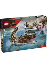 Lego Jurassic World Rebirth Misión Naval: Mosasaurus Construible