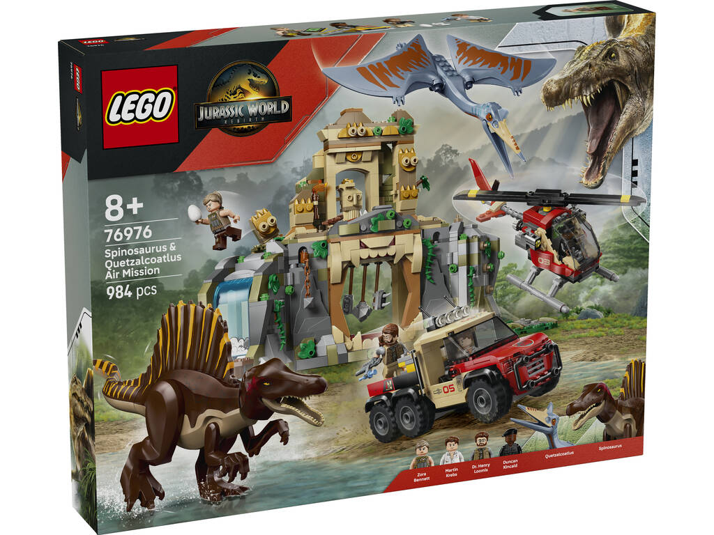 Lego Jurassic World Rebirth Misión Aérea: Spinosaurus y Quetzalcoatlus