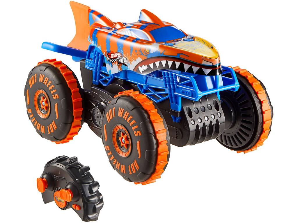 Hot Wheels Monster Trucks Véhicule Tiger Shark Climber Radio Control
