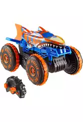 Hot Wheels Monster Trucks Vehículo Tiger Shark Climber Radio Control