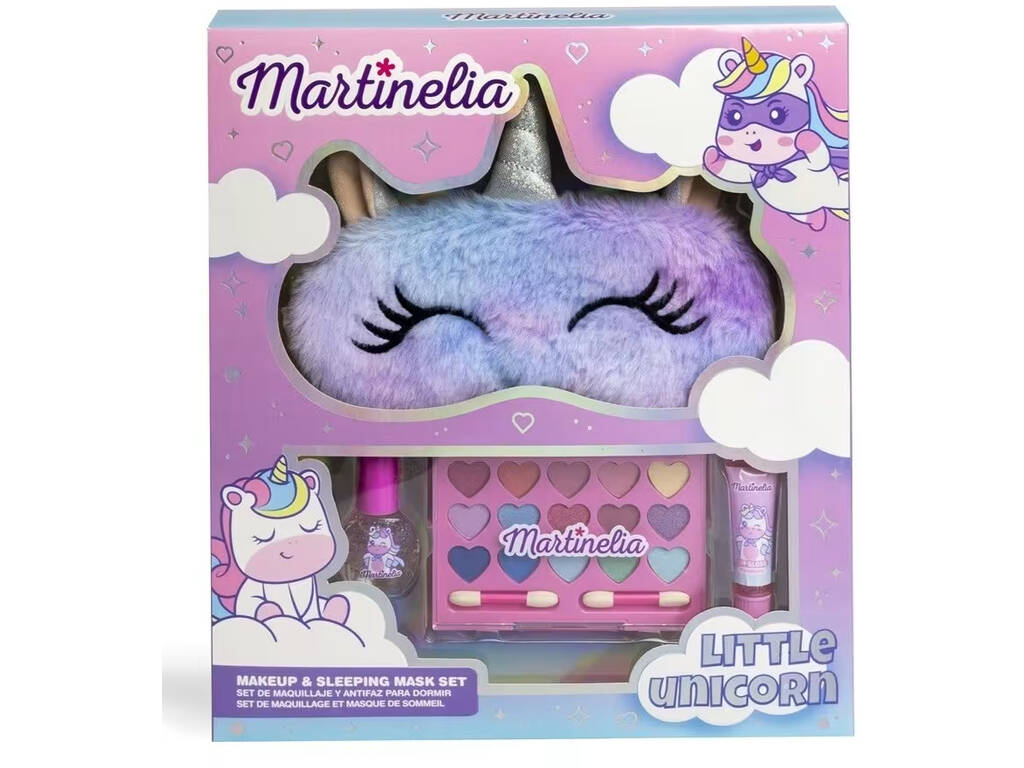 Martinelia Masque de sommeil et set de maquillage pour la petite licorne