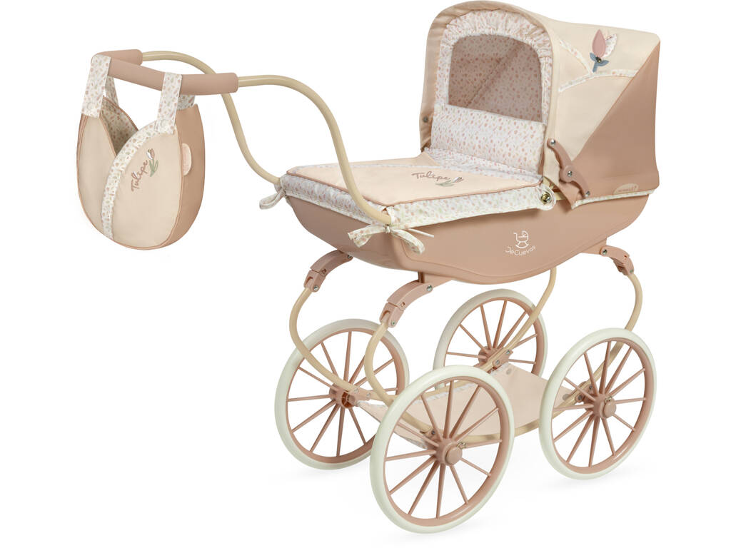 Chariot de poupée Tulipe classique avec sac à main