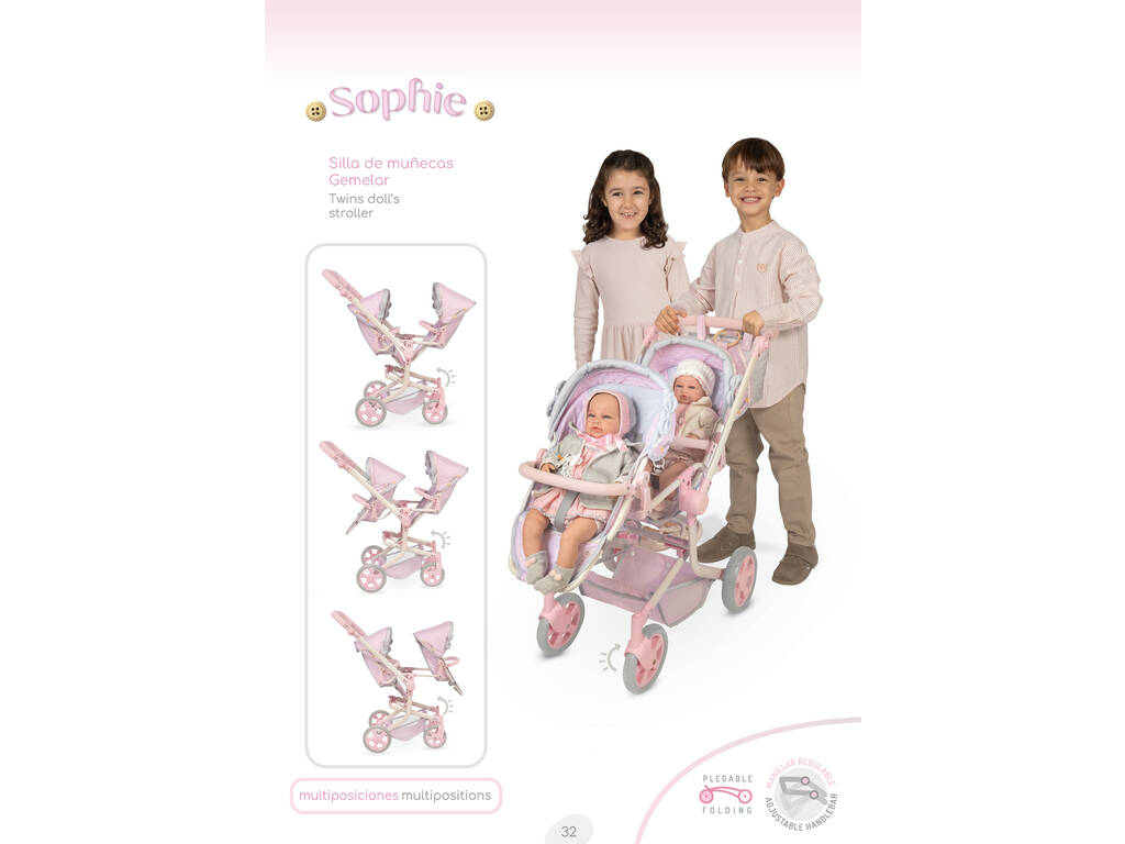 Chaise pliante pour jumelles Sophie