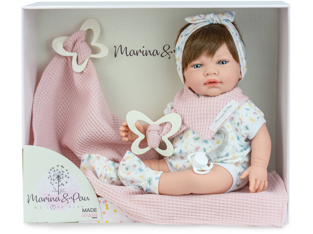 Muñeca Bebé Sweet Baby Farfalla de 42 cm con Chupete y Mantita