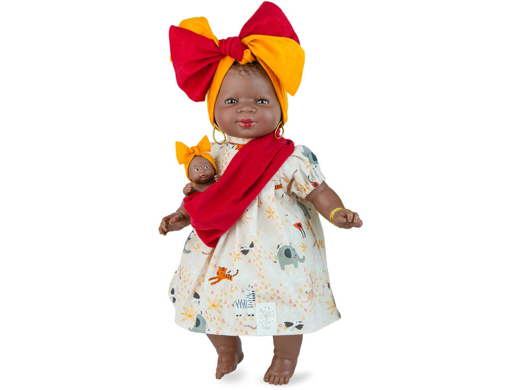 Poupée Kenia Jungle de 45 cm avec bébé