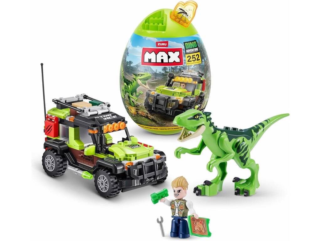 Zuru Max Œuf Dino Adventure Raptor Force avec 252 pièces