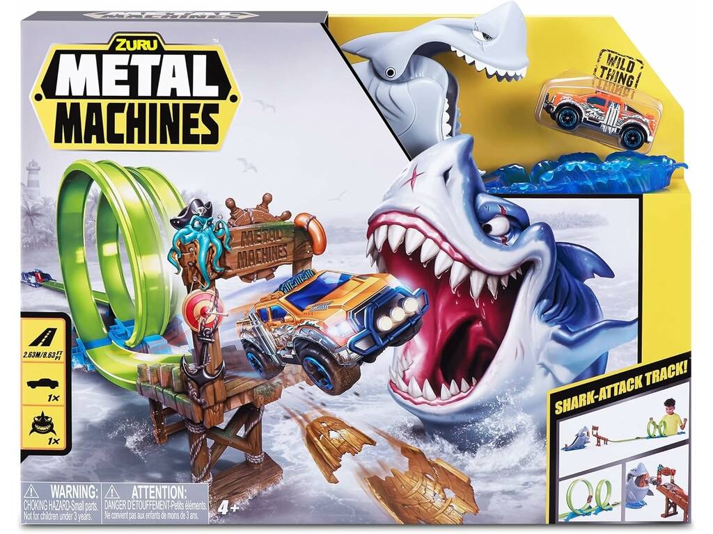 Zuru Metal Machines Playset Shark-Attack Track con Vehículo