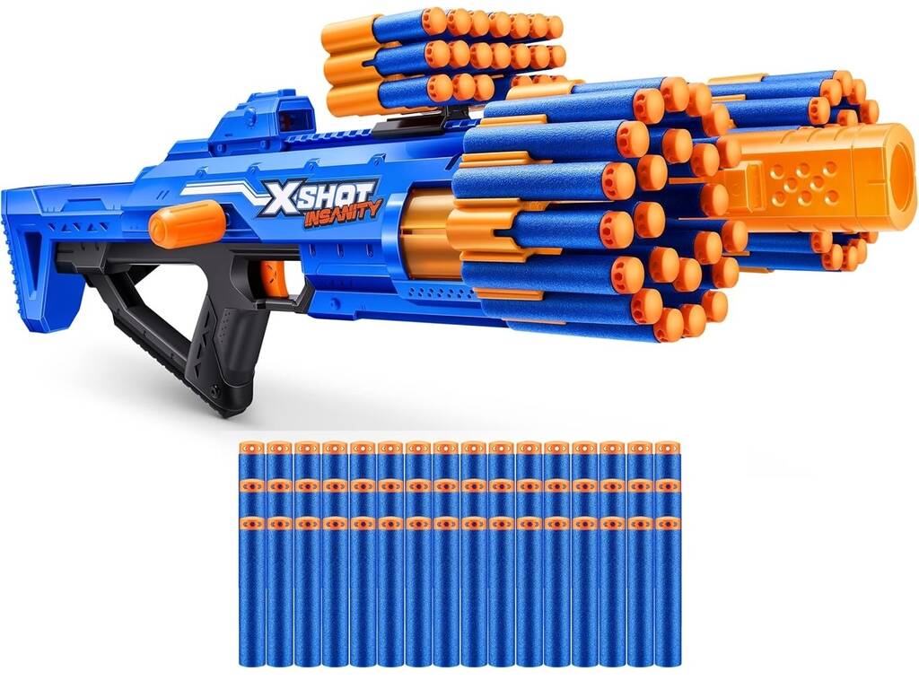 Zuru Xshot Lanceur Insanity Berzerko avec 48 fléchettes
