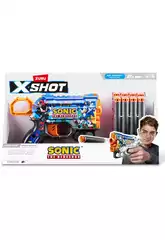 Zuru Xshot Skins Lanceur Sonic Menace avec 8 fléchettes