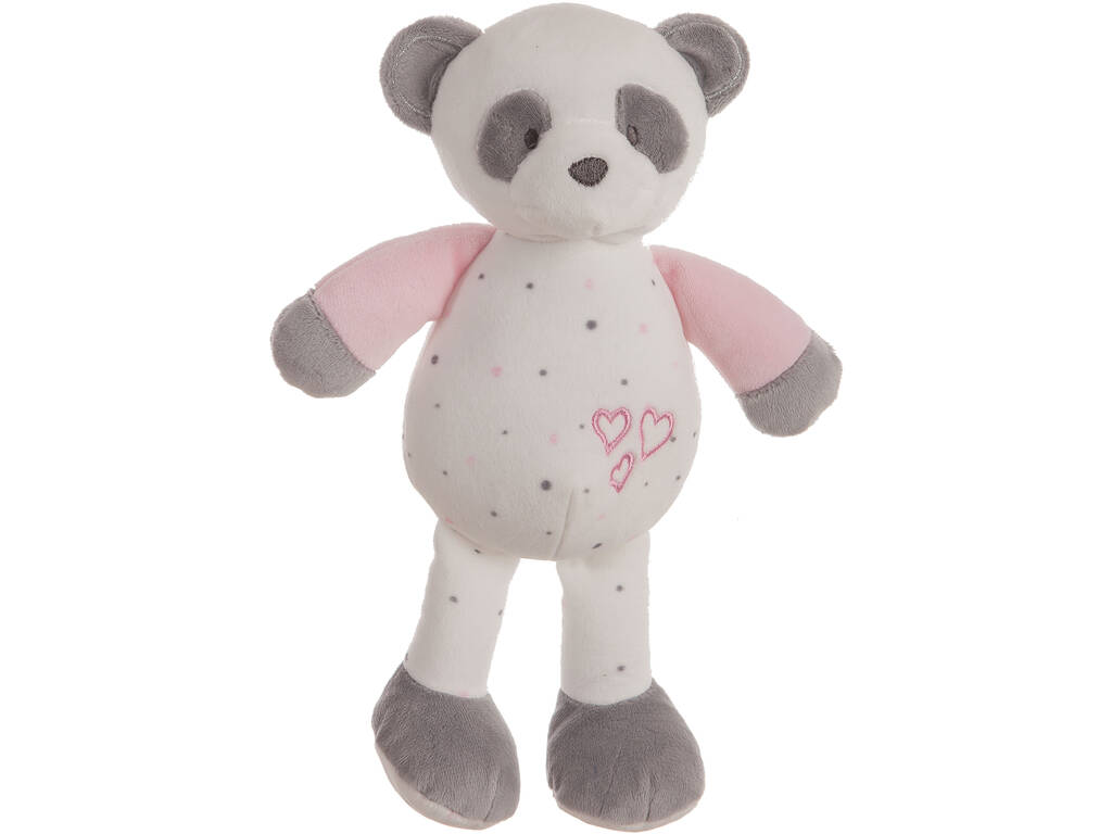 Peluche extra douce Baby Panda rose de 30 cm