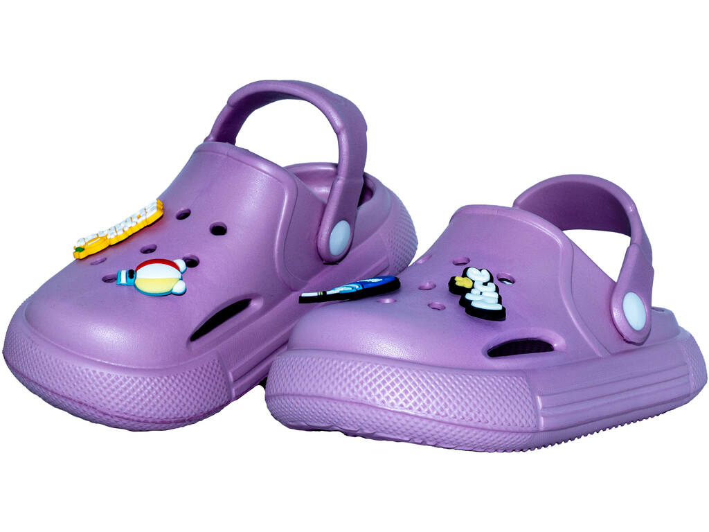 Tamancos Perfurados EVA Infantis Roxo Tamanho 22