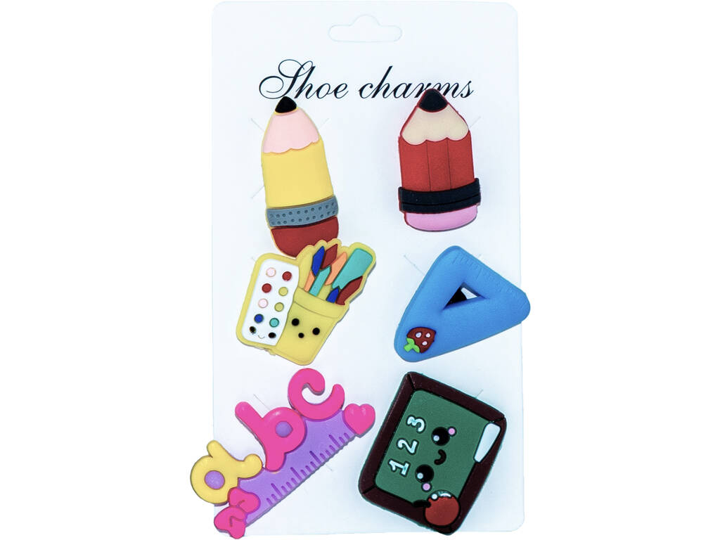 Épingles décoratives pour sabots Eva Matériel scolaire Pack 6 unités