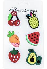 imagen Pins décoratifs pour sabots Eva Pack Fruits 6 unités