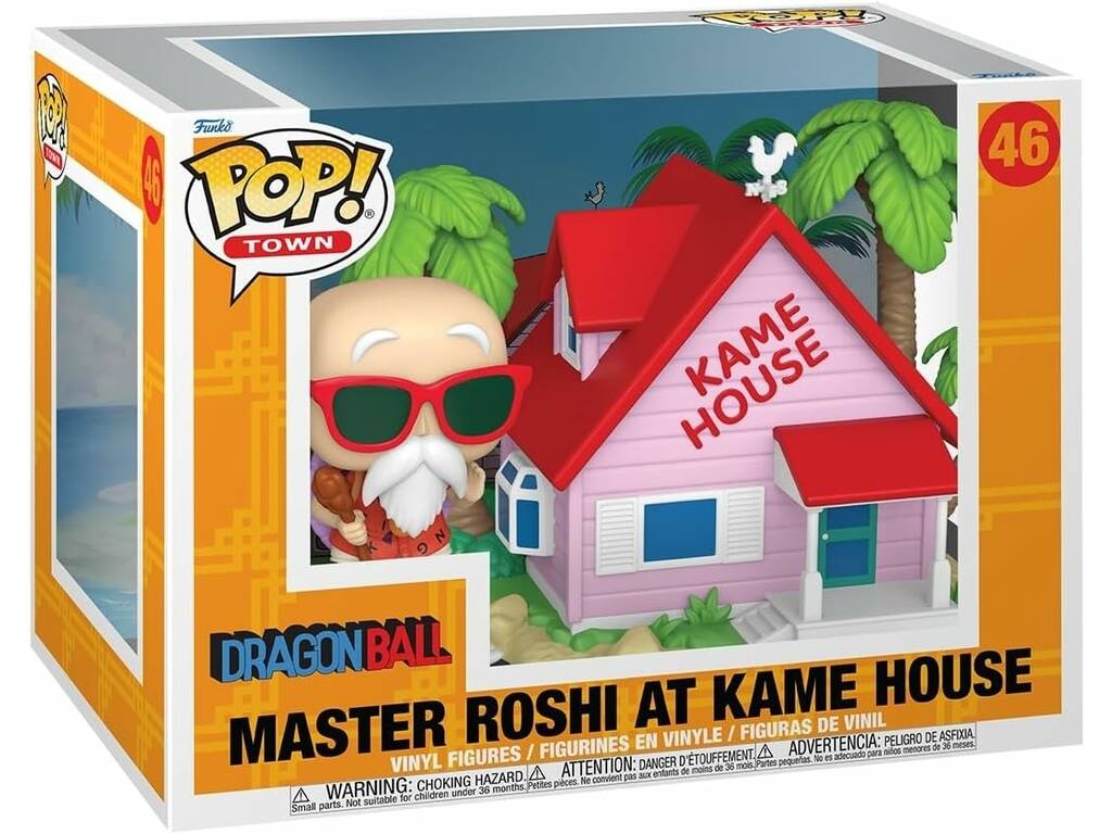 Funko Pop Town Dragon Ball Figura Master Roshi con Kame House