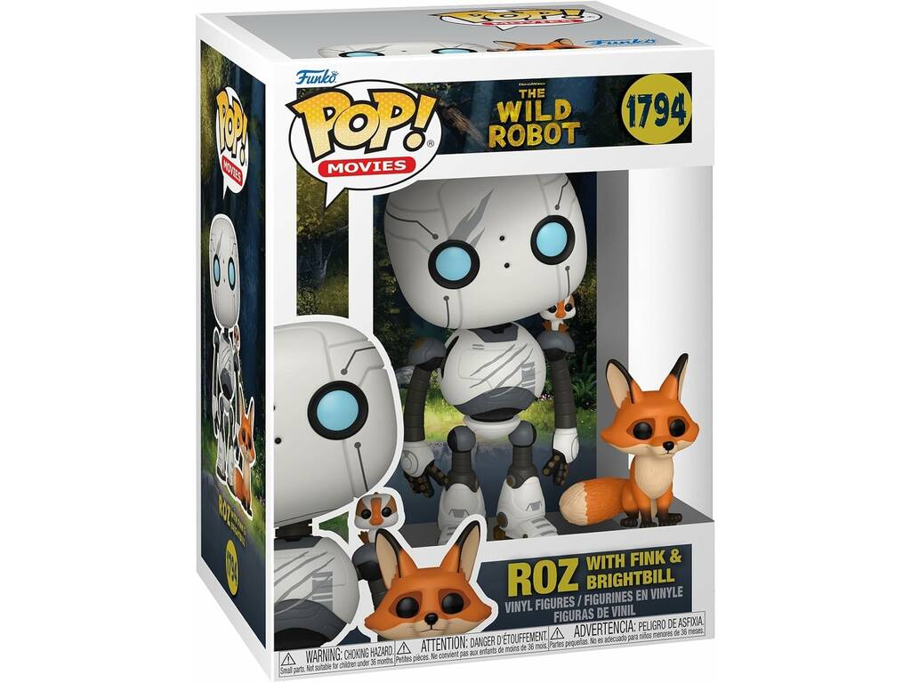 Funko Pop Movies Robot Salvaje Figura Roz con Fink y Brightbill