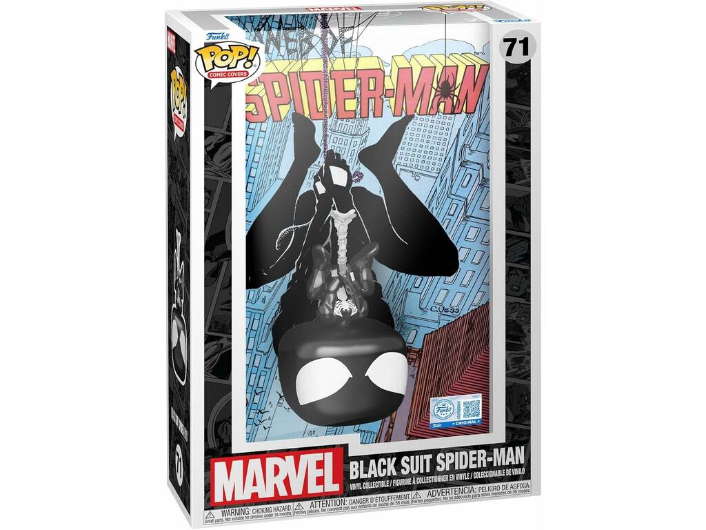 Funko Pop Comic Covers Marvel Spiderman Black Suit Spider-Man #8