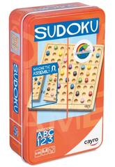 Sudoku en bois dans une bote mtallique avec 65 dfis