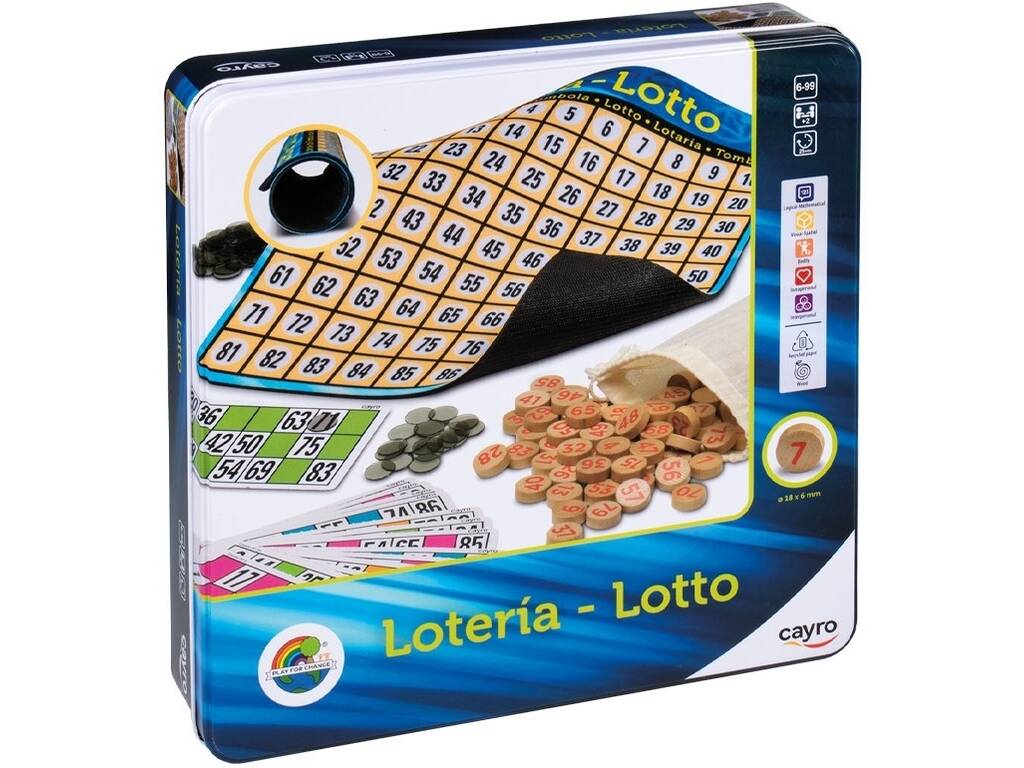Boîte en métal pour loterie Bingo