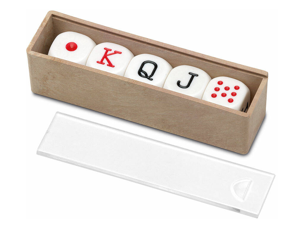 Paquet de 5 dés de poker 16 mm