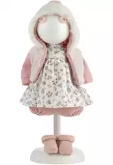 Vestido de Boneca 38 cm com Casaco com Capuz