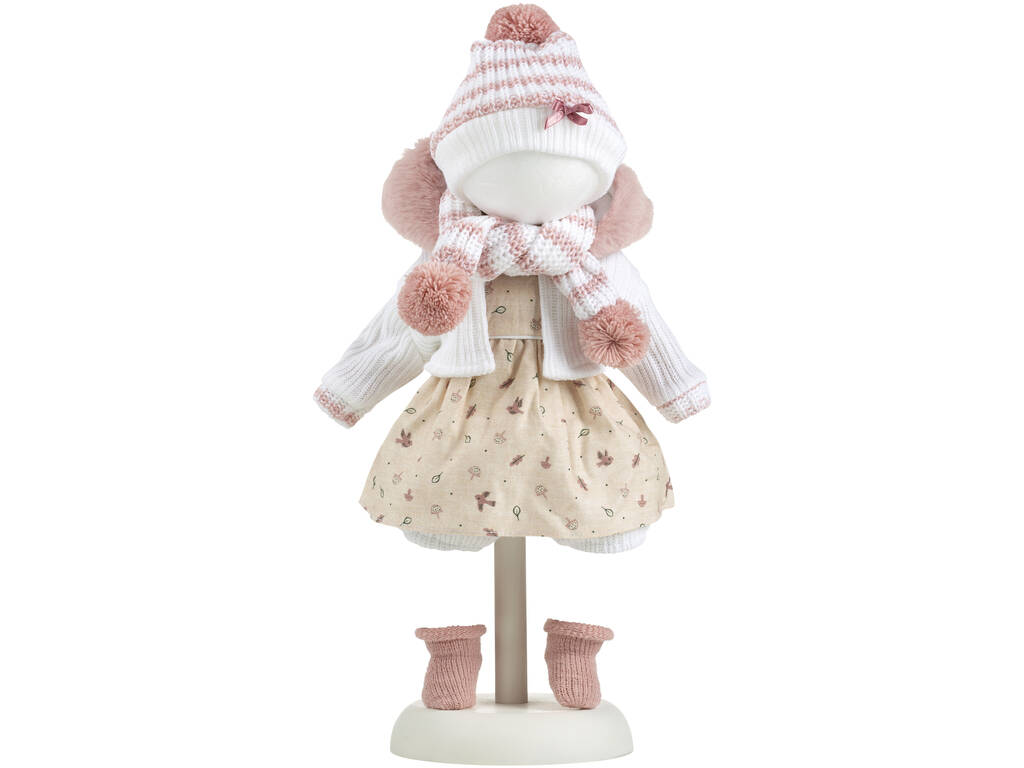 Robe pour poupée 38 cm avec bonnet, écharpe et chaussettes