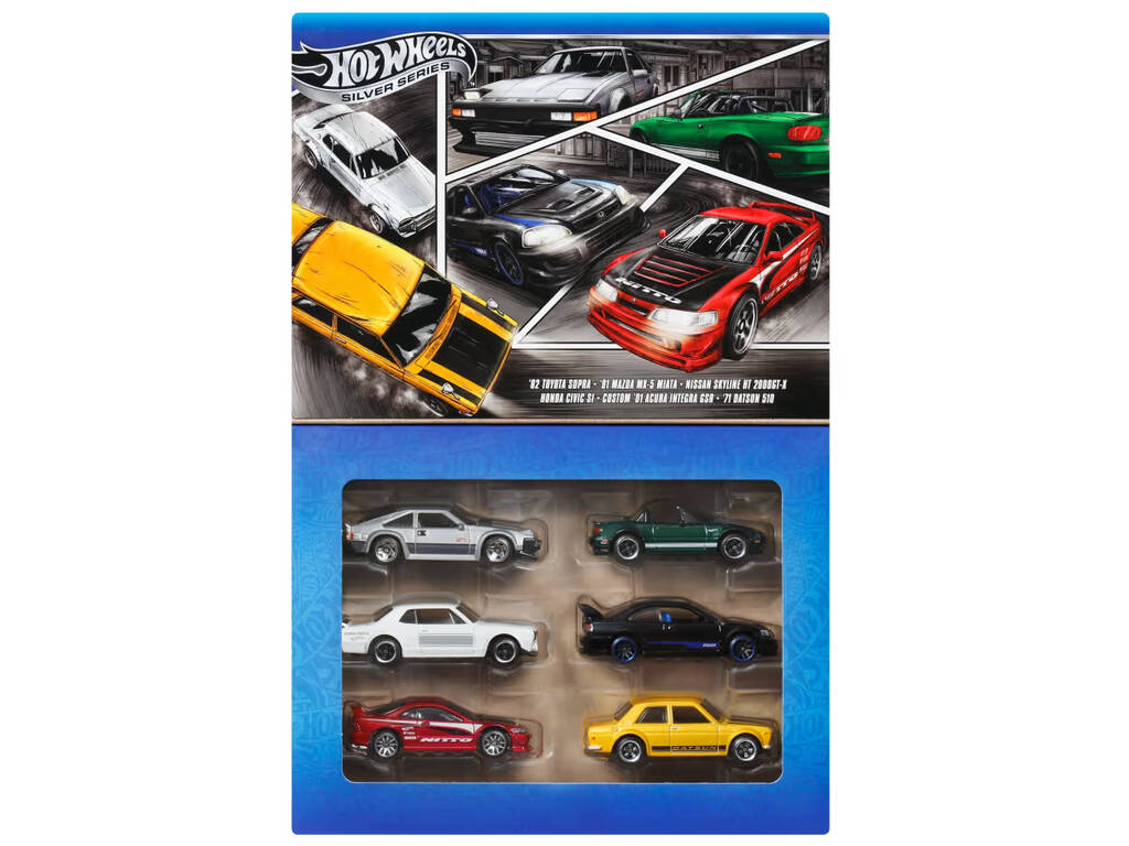 Hot Wheels Premium Silver Series Multipack Exclusivo 6 Coches Streets Of Japan