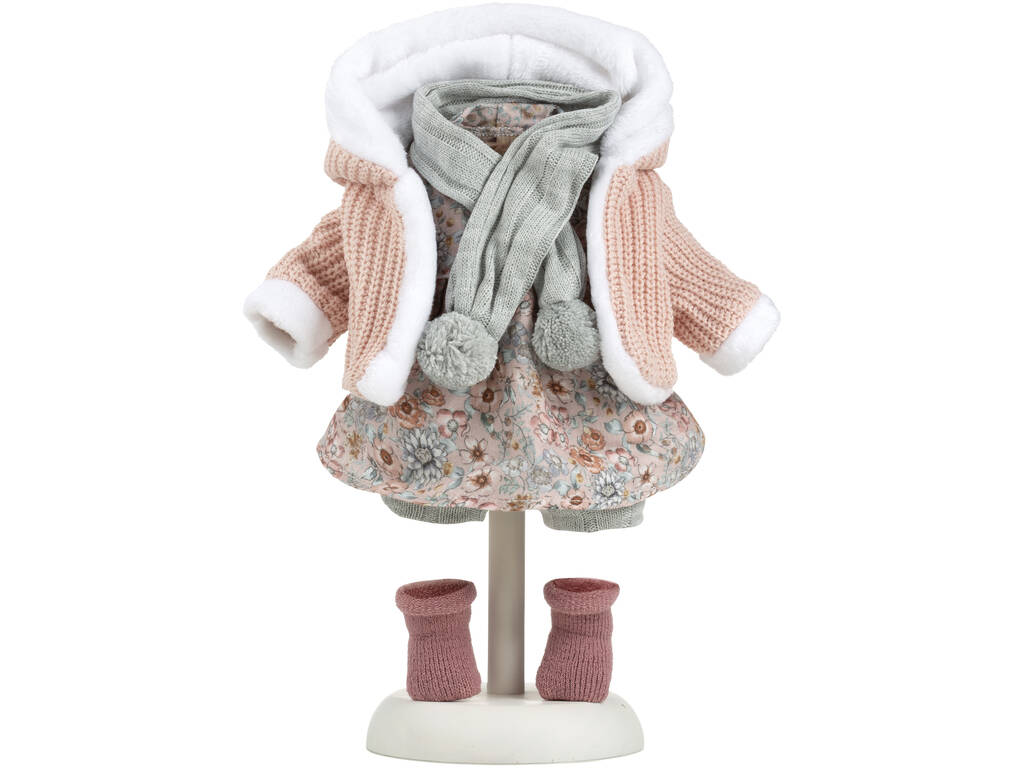 Ensemble pour poupée 42 cm avec veste à capuche, écharpe et chaussettes