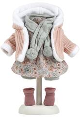 Conjunto Boneca 42 cm com Casaco com Capuz, Cachecol e Meias