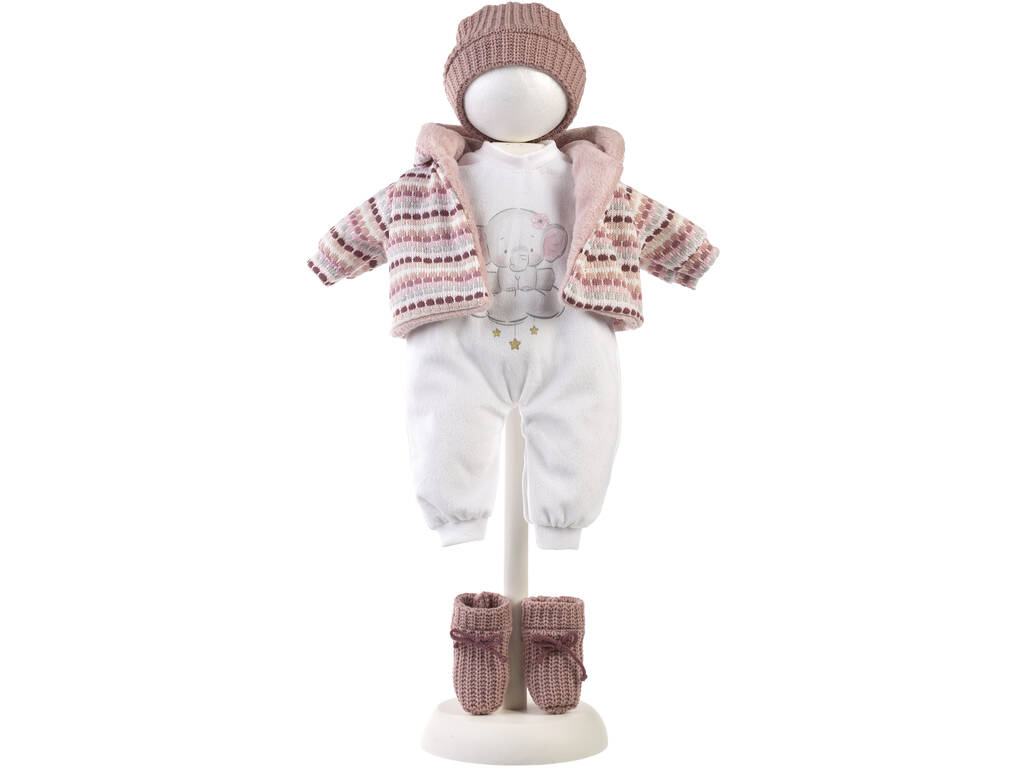 Robe pour poupée de 42 cm avec veste à capuche et bonnet