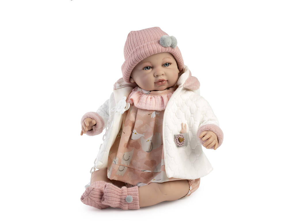 Poupée bébé pleureuse Sara nouveau-née de 50 cm avec manteau