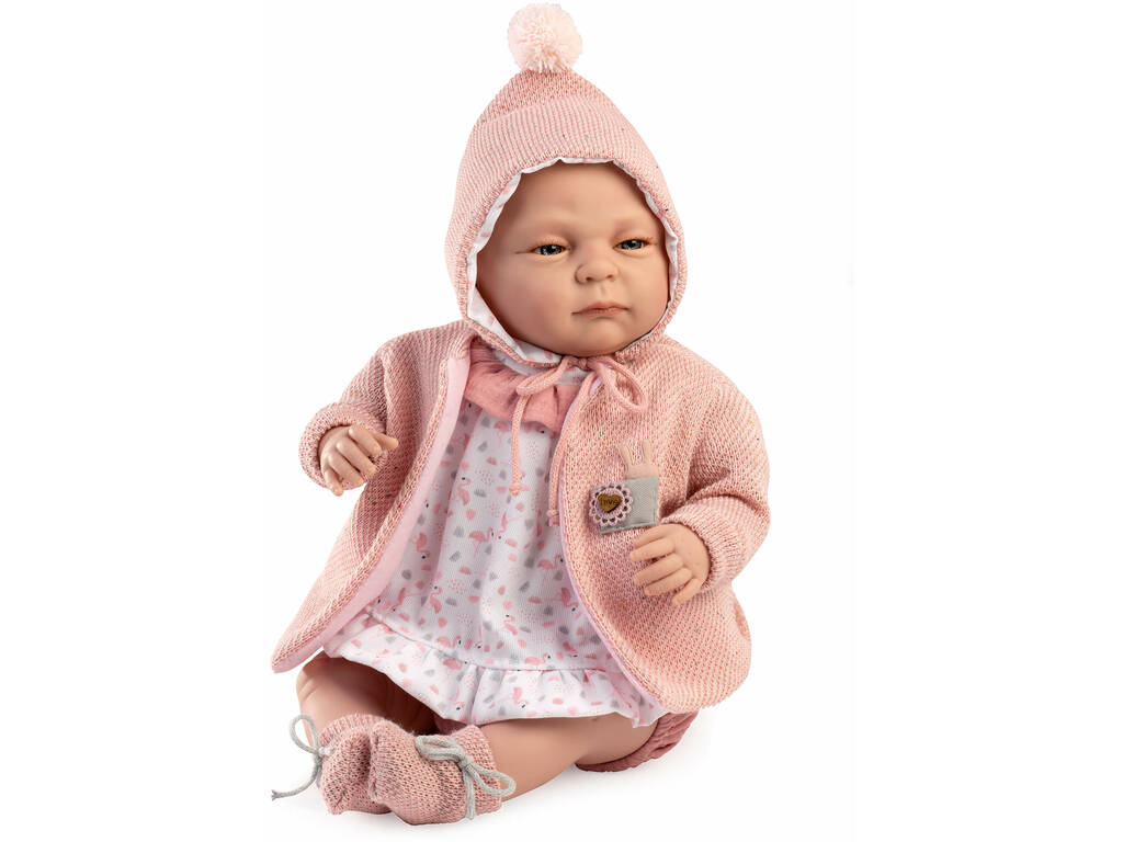 Poupée bébé qui pleure Valeria de 50 cm avec poids réel et veste