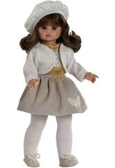 Poupée Fany Robe et écharpe blanche de 40 cm