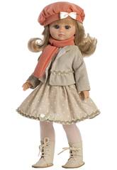 Poupée Fany Robe et écharpe saumon de 40 cm