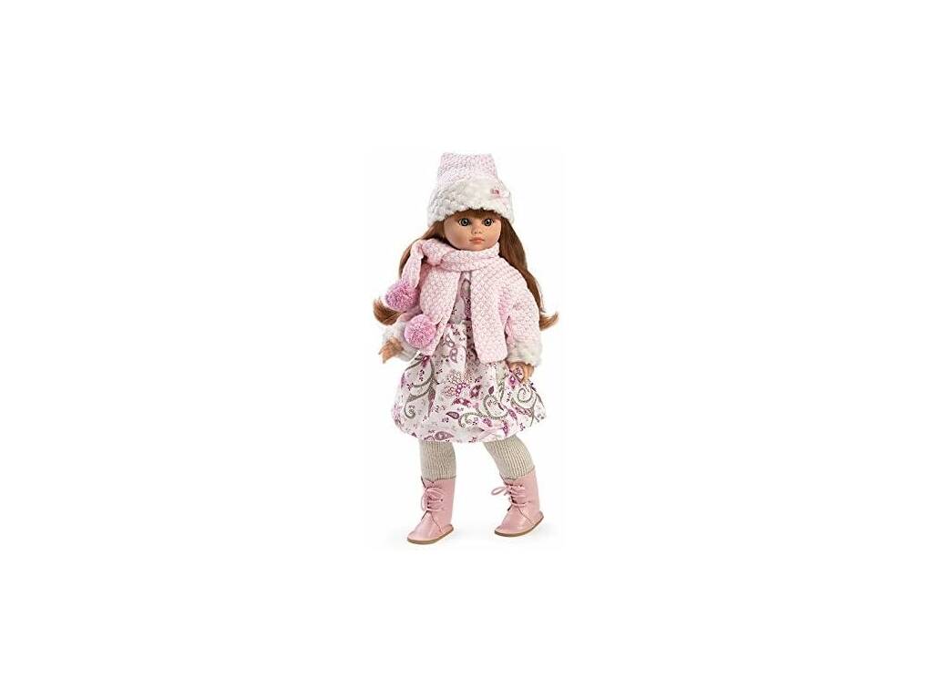 Poupée Fany Robe et écharpe roses, 40 cm