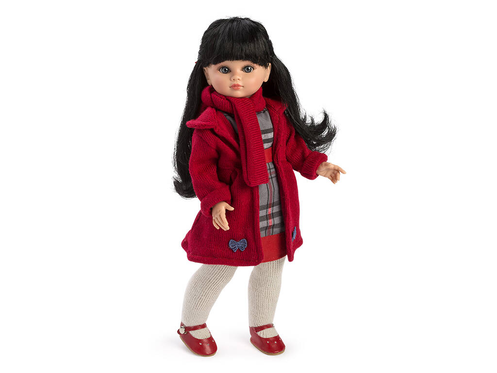Poupée Fany Manteau et écharpe rouge de 40 cm