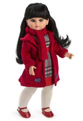 Poupée Fany Manteau et écharpe rouge de 40 cm