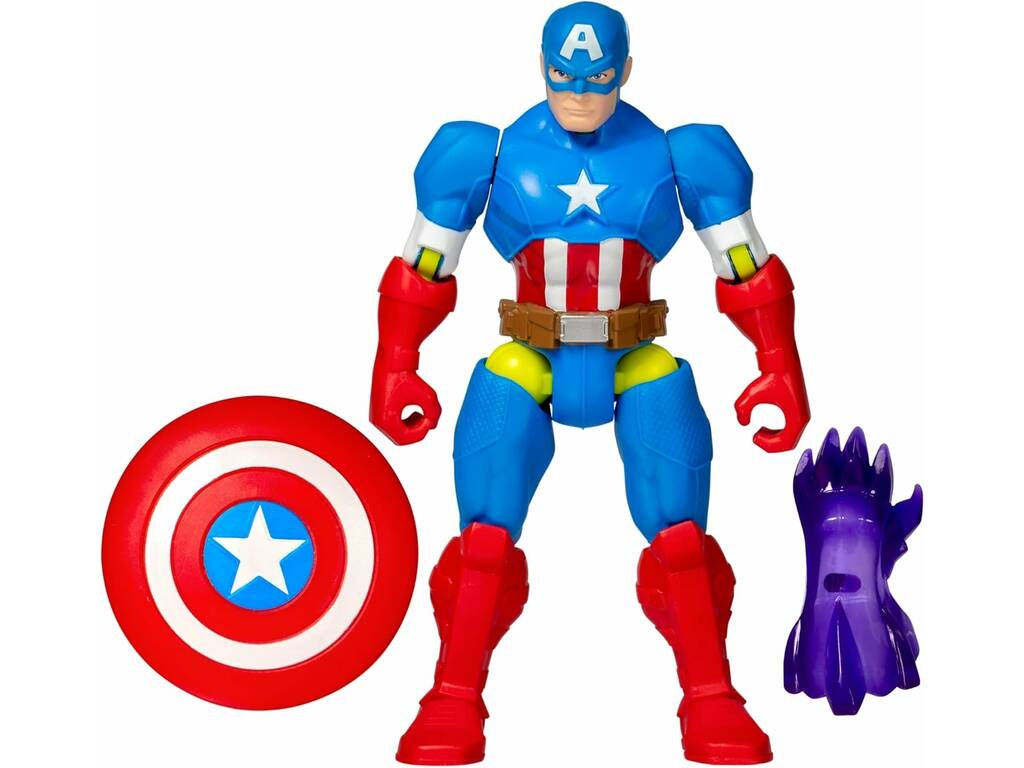 Marvel MixMashers Figura Básica Capitán América con Accesorios