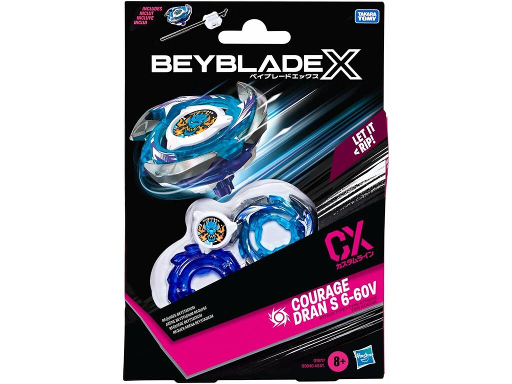 Beyblade X CX Courage Dran S 6-60V Toupie avec lanceur