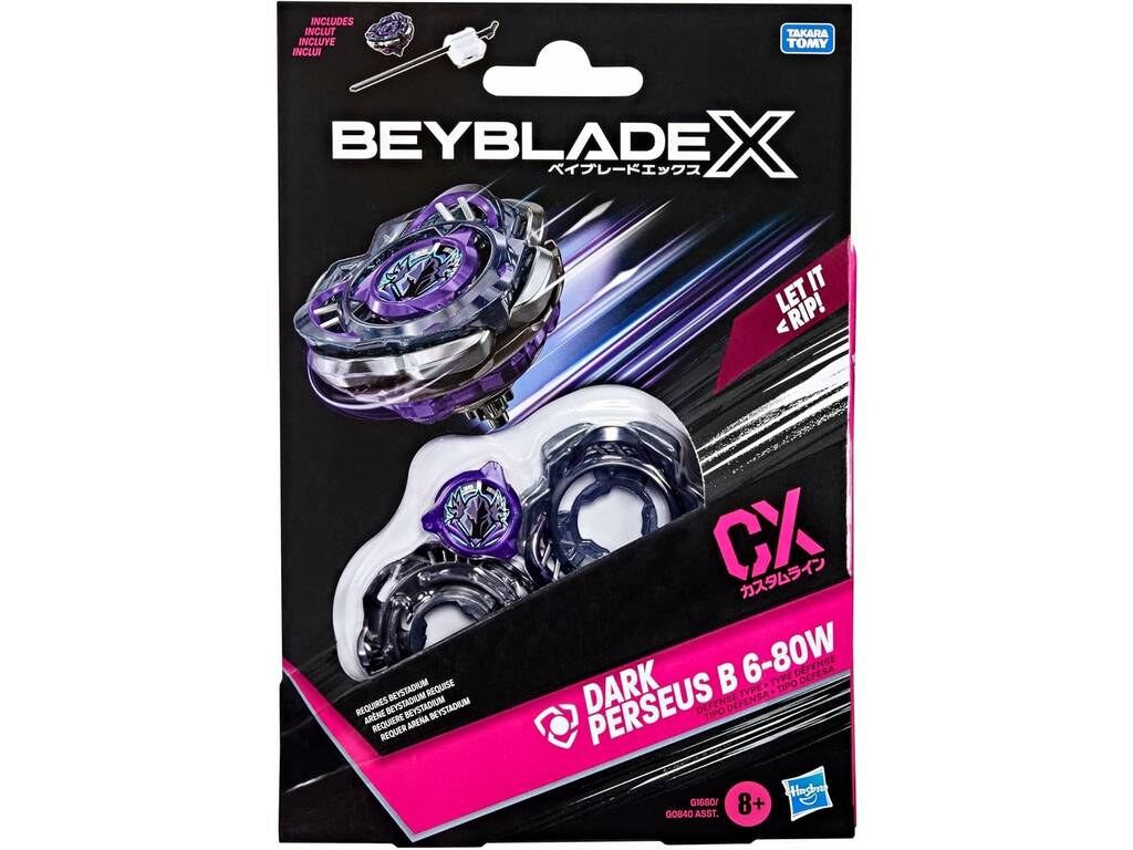 Beyblade X CX Dark Perseus B 6-80W Beweichte with Launcher