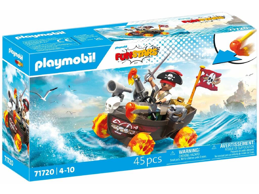 Playmobil FunStars Racing bateau pirate